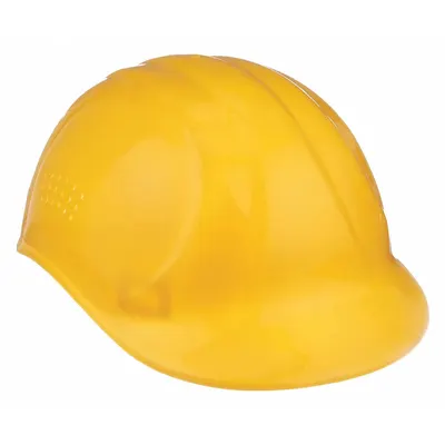 DELTAPLUS USA Bump Cap: Yellow, Pinlock, Head Protection Venting, Polyethylene, ERB SAFETY - Traditional Style Bump Caps