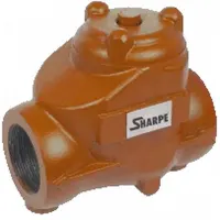 SHARPE Check Valve: Swing, 2-Way, Inline Valve Body, 3 in Pipe Size, FNPSM x FNPSM, Carbon Steel (MPN 4345001040)
