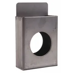 This weldable gate box is constructed from steel with an unfinished silver finish. It includes mounting hardware and features one mounting hole. Designed for use in industrial piping systems, it provides a durable enclosure that can be welded to pipelines or structural supports for housing gate valve operators.