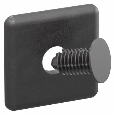 80/20 End Cap: 10 Series, Inch, 1 in x 1/8 in x 1 in, Black, ABS, Dust Cover - End Caps