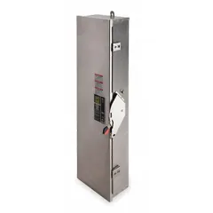 Outdoor surface-mount enclosure for Square D LAL and LHL circuit breakers. Rated 400 A. Suitable for industrial and commercial electrical distribution requiring weather-resistant housing.