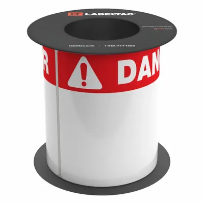 CREATIVE SAFETY SUPPLY LabelTac OSHA Header Supply: Danger, Red Danger OSHA Header Supply, 9 in x 6 in - LabelTac Danger Precut Label Rolls