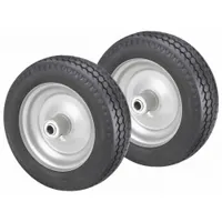 MARASTAR Flat-Free Wheel: 10 in Wheel Dia., 3 5/8 in Wheel Wd, Polyurethane, 2 3/16 in Hub Lg, 2 PK (MPN 30210)