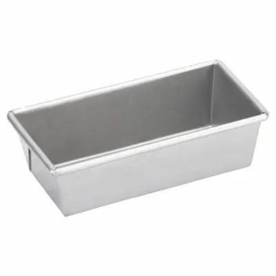 CHICAGO METALLIC Open Top Bread Pan, Aluminized Steel, 3 5/8 x 2 1/4 in, Silver - Bread & Loaf Pans