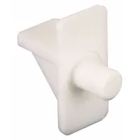 Shelf Support: 1/2 in Wd, 29/32 in Lg, 1 in Ht, 5 lb Capacity, Plastic, White, 8 PK (MPN U 10138)