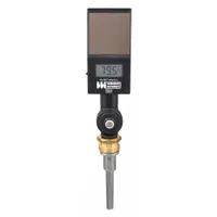 WEISS Digital Solar-Powered Thermometer: 3.5 in Stem Lg, -50°F to 300°F /-40°C to 150°C, NPT (MPN DVU35)