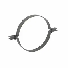 Hot dipped galvanized steel riser clamp designed to support vertical pipe runs in industrial piping systems. Fits 18 in pipe with a 28 in overall length and a load capacity of 2,900 lb. Suitable for heavy-duty applications in plant maintenance, HVAC, and process piping.