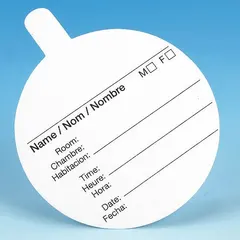 Unlined paper beaker cover with 68 mm diameter and white finish. Used as a disposable closure for standard laboratory beakers to reduce evaporation and prevent contamination during sample handling or storage.