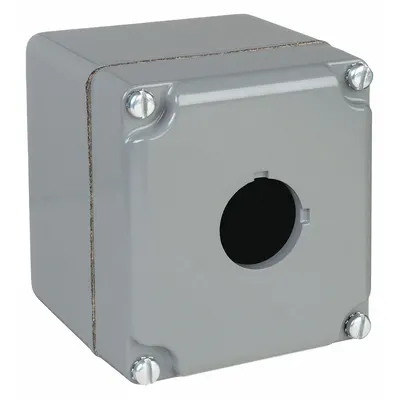 SCHNEIDER ELECTRIC Push Button Enclosure: 30mm, 1 Holes, Aluminum - Enclosures for 30mm Operators
