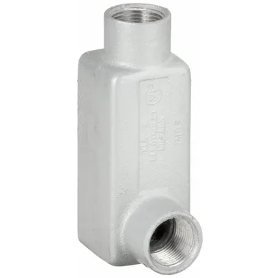 HUBBELL KILLARK Conduit Outlet Body: Aluminum, Powder Coated, X Series, 3/4 in Trade Size - LB, LL and LR - 90° Elbow Type