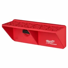 This screwdriver rack organizes screwdrivers and similar hand tools within compatible tool chests. Constructed from polymer with a black and red finish, it measures 9 3/8 inches wide, 3 1/2 inches high, and 3 1/2 inches long. The rack keeps tools securely stored and visible for quick access on job sites, in workshops, or service vehicles.