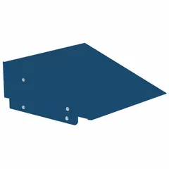 Slope-top component designed for standard lockers with 15 in width. Constructed from steel with a blue powder-coated finish. The sloped surface directs dust and liquids away, helping to maintain cleanliness on locker tops. Suitable for use in industrial facilities, schools, and gyms.