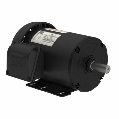 WEG General Purpose Motor: Rigid Base Mount, Totally Enclosed Fan Cooled, 1 hp - Rigid Base 3-Phase General Purpose AC Motors
