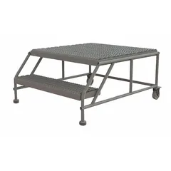 This rolling single-access platform from TRI-ARC features a fixed-height steel platform measuring 36 inches by 35 inches with an 800-pound load capacity. It is designed for tilt-and-move mobility, allowing repositioning without lifting. Suitable for maintenance, warehousing, and assembly tasks where a stable elevated work surface is needed.