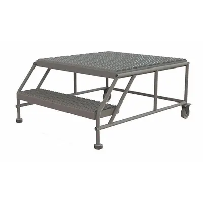 TRI-ARC Mobile Work Platform: 1.7 ft Platform Ht - Max, 36 in x 35 in, Steel - Tilt-&-Move Rolling Single-Access Platforms