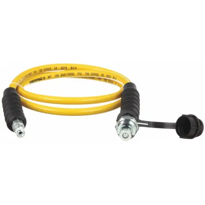 ENERPAC Hydraulic Hose Assembly: 1/4 in ID, CH604 x NPTF, 6 ft Lg, Yellow - Enerpac H700 Abrasion-Resistant Hydraulic Hose Assemblies