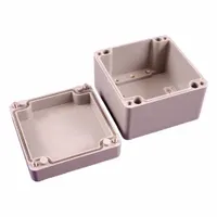 HAMMOND Enclosure: Polyester, 4 in x 4 in x 4 in, NEMA 4/4X, Solid Cover, Screw On (MPN 1590ZGRP121)