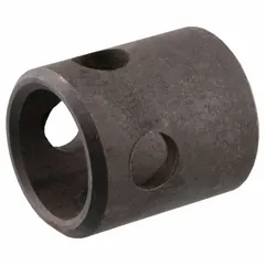 This CURT pipe mount swivel jack features a male pipe mount design for secure attachment to trailer frames. It provides 360-degree rotation for positioning on uneven surfaces and allows easy height adjustment for leveling. Suitable for use in fleet and vehicle maintenance applications requiring reliable lifting and support.