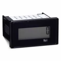 Panel-mount digital counter with high-contrast LCD display and push-button operation. Complies with UL, CE, RoHS, and WEEE standards. Suitable for counting events, cycles, or production quantities in industrial control and automation systems.