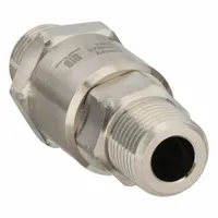 MOSMATIC Rotary Union: Straight, Nickel-Plated C38500 Brass, 1 Passages, 3/8 in Stationary Port, Air (MPN 32.563)