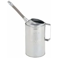 Measuring Container: 4 qt Fluid Capacity, 8 in Overall Dia, 11 in Overall Ht, Silver, Flex (MPN 94488)