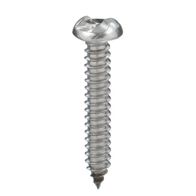 TAMPER-PRUF SCREW Sheet Metal Screw: #6 Size, 1/2 in Lg, Stainless Steel, Plain, One-Way - Round Head Sheet Metal Screws