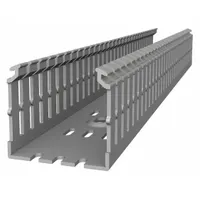 Wiring Duct: 4 in Nom Wd, 4.2 in Slot Ht, 4 in Nom Ht, 0.2 in Slot Wd, PVC, 72 in Lg, Gray (MPN TYD4X4NPG6)