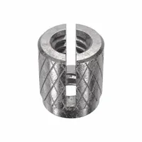 Press Insert: #2-56 Thread Size, 5/32 in Overall Lg, 9/64 in Dia, Stainless Steel, Plain, 10 PK (MPN 240-002-CR-PK25)