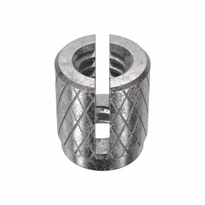 E-Z-LOK Press Insert: #2-56 Thread Size, 5/32 in Overall Lg, 9/64 in Dia, Stainless Steel - Flush Press-Fit Inserts