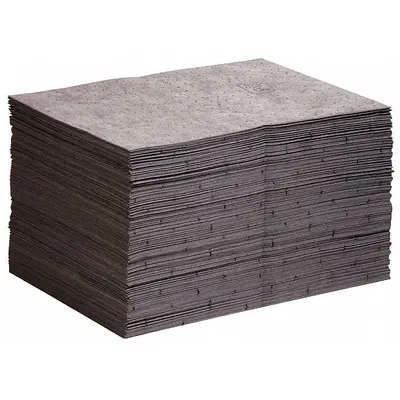 PIG Sorbent Pad MAT204: 20 in x 15 in, Gray, 200 PK - Sorbent Pads