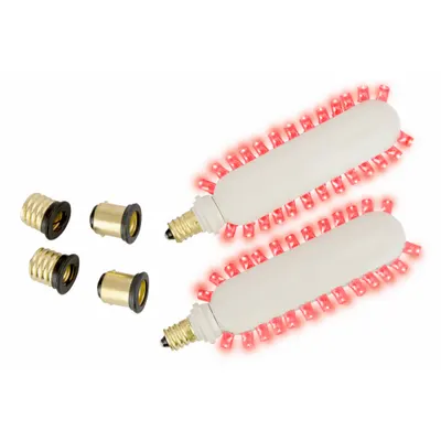 TCP Exit Sign LED Retrofit Kit, Red, Candelabra Base, 2.8W - Screw-In Base Exit Sign Retrofit Kits