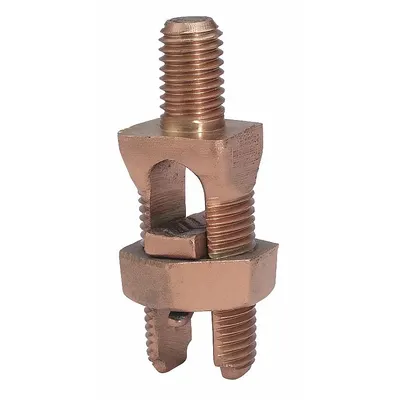 BURNDY Grounding Split Bolt Connector with Stud: Leaded Bronze Alloy - Grounding Split Bolts