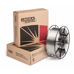 This ER308/308L stainless steel MIG welding wire is designed for welding 304 and 308L stainless steels. It is commonly used in applications such as food processing equipment, chemical tanks, and architectural metalwork. The wire provides corrosion resistance and strong welds in thin-gauge fabrication. It meets AWS classification ER308/308L with a yield strength of 63 ksi and tensile strength of 88 ksi as welded.