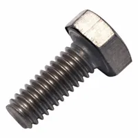 Heavy Hex Bolt: Titanium, Grade 2, Plain, M4x0.7 Thread Size, 12 mm lg, Small Pack Size (MPN 0107555)