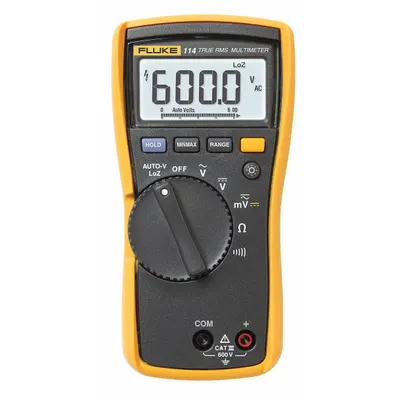 FLUKE Digital Multimeter: TRMS, CAT III 600V, 600 V Max AC Volt Measurement - Standard Feature Multimeters
