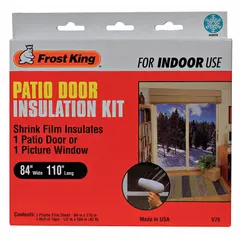 This window kit includes one clear polyolefin shrink film sheet measuring 9.2 ft wide. The film is applied over window frames and shrunk with heat to create a tight seal, reducing heat loss and drafts in residential and commercial buildings.