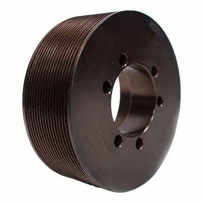 Dayton PolyV: 6J315JA, 6 Groove, 3.15 in OD, Bushed Bore, JA, Quick Detachable - Bushed-Bore Cast-Iron V-Belt Pulleys
