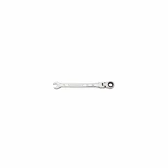 This metric 12-point ratcheting combination wrench has a 10 mm head size and is constructed from alloy steel with a full polish chrome finish. The ratcheting box end allows for faster fastener turning without repositioning the tool, suitable for automotive, industrial, and mechanical applications.