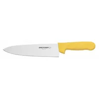 DEXTER RUSSELL Chef Knife: Curved, 13 in Overall Lg, Steel Blade, Polypropylene Handle, Yellow (MPN 12443Y)