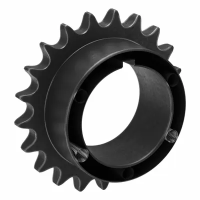 TSUBAKI Single Strand Sprocket: For 60 Chain, 21 Teeth, 5.033 in Pitch Dia - Size 60 Bushed-Bore Roller Chain Sprockets