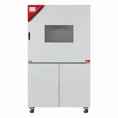 Dynamic climate chamber with 8.05 cu ft capacity, dimensions 36 3/8 in x 43 89/100 in x 76 9/50 in. Operates on 480V with temperature uniformity of +/-1 @ 40°C and accuracy tolerance of +/-0.4 @ 40°C. Includes 1 shelf. Used for controlled temperature testing in stability studies and aging simulations.