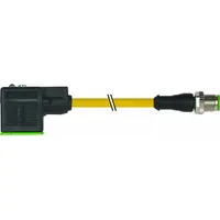 MURRELEKTRONIK Cordset: M12 Male Straight x DIN Form CI, 1 m Cable Lg, PVC, Yellow, 3 Pins, IP67 (MPN 7000-41041-0160100)