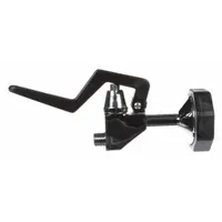 This spray valve is constructed of brass with a chrome finish. It is used in fluid-handling systems for applications such as parts washing, cooling, or rinsing in manufacturing and processing environments