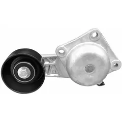Self-adjusting belt tensioner with one pulley, 3 in outside diameter. Maintains proper tension on engine accessory drive belts to prevent slippage and noise.