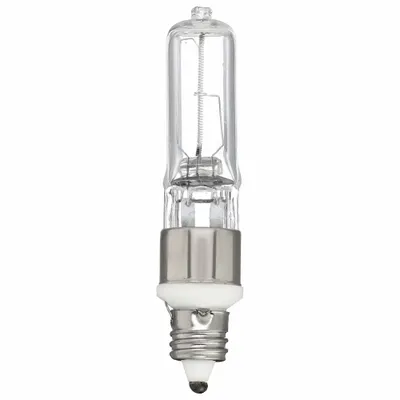 GE LAMPS Halogen Bulb: Halogen, Miniature Candelabra Screw (E11), (T) Tubular, T4 - Mini Candelabra Screw Base (E11) Miniature Lamps