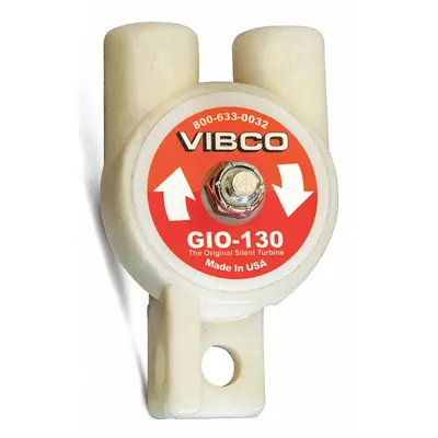 VIBCO Pneumatic Vibrator: 75 lbf, 10,500 vpm, 1/4 in NPT, GIO, 67 dBA, 4.5 cfm @ 60 psi - Chemical Resistant Turbine & Ball Vibrators