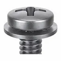 This SEMS screw features a pre-assembled internal tooth lock washer that resists loosening under vibration. Made of passivated stainless steel, it has a #4-40 thread, 1/4 in length, pan head, and #1 drive size. Suitable for fastening components in machinery, electrical enclosures, and panel assembly