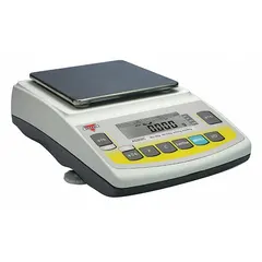 Precision lab balance with 3000 g capacity and 0.01 g readability. LCD display supports weighing units: ct, g, gr, kg, lb, oz, ozt, pwt. Suitable for laboratory, jewelry, and industrial weighing applications requiring accurate mass measurement.