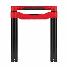 Replacement handle for rolling storage and tool box systems. Constructed of polypropylene in black and red. Measures 18 1/2 inches wide by 2 1/2 inches long. Used to repair or replace handles on modular storage units to maintain mobility and organization.