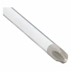 This screwdriver features a #2 Phillips tip and a long length for reaching recessed fasteners. The friction-type handle with cushion grip provides a secure hold during manual driving and removal of Phillips-head screws. It is not ESD safe and not insulated, making it unsuitable for electrostatic-sensitive or live electrical work.